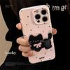 Подставка для кота в горошек и чехол для телефона для iPhone 13-16, 15 Pro Max, 14