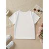 European sizes Summer Fashion Short-Sleeve T-Shirt for Girls Featuring a Cartoon Print of a Kitten Holding Flowers, Casual Top