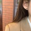 «Корейские простые модные серьги-сердечки из сплава для женщин»