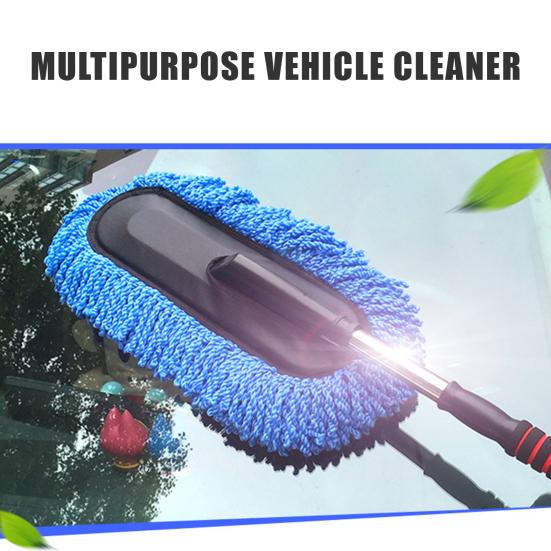 Microfiber Car Wash Brush Mop Kit with Long Handle Soft Bristle Brush Car Cleaning Supplies Duster Washing Tools Accessories