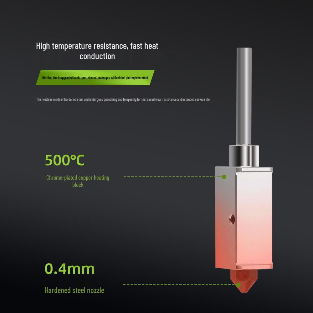 Hotend-сборка 3D-принтера T-Rex X1 P1 с закаленной стальной насадкой и керамическим вентилятором