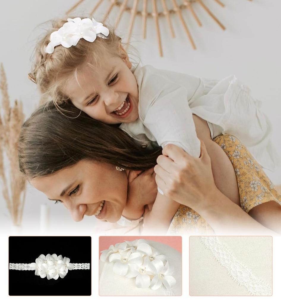 Детские волосы детские волосы детские волосы детские памятные фотосессии повязка, аксессуар, комплект из 4 предметов, девочка, ребенок, украшение, кружево, цветок, милый, стильный, подарок,