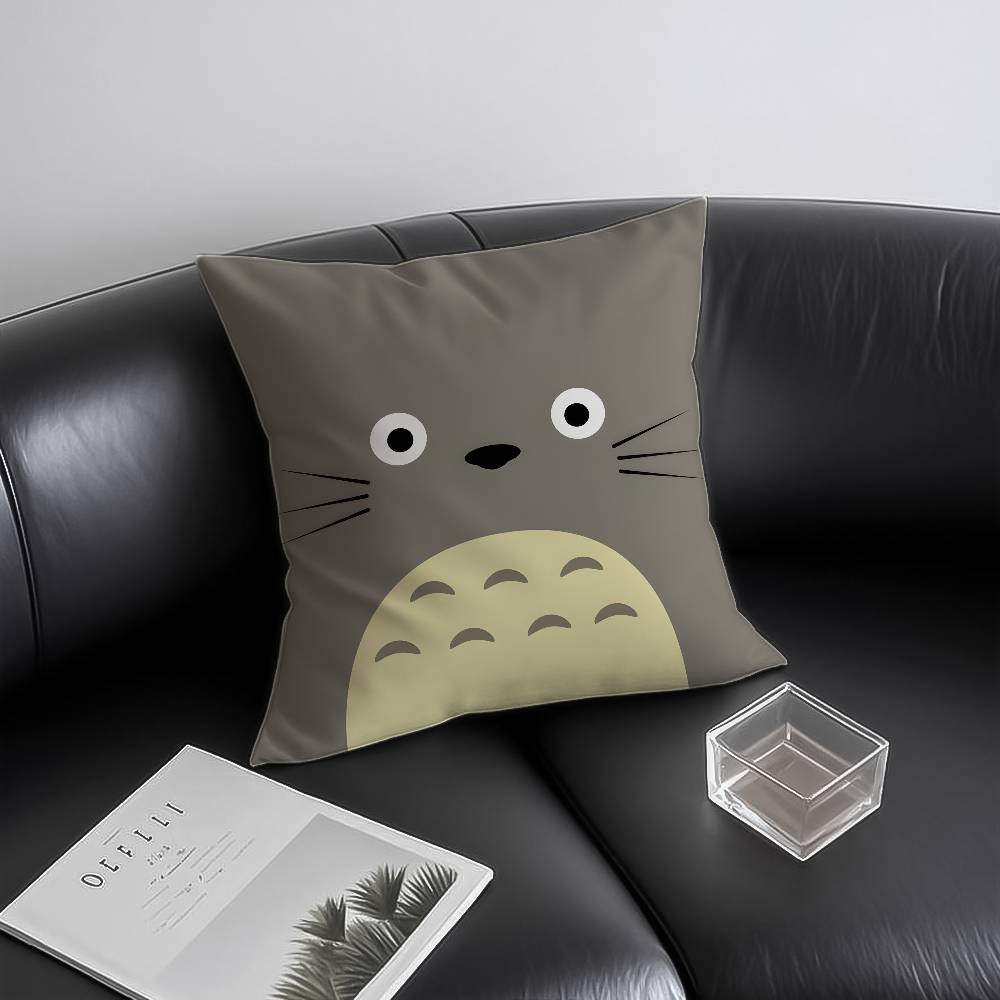 Anime T-Totoro Pillow Case Anti-Dustmite Invisible Zipper Sofa Bed