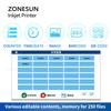ZONESUN ZS-TIP127 Digital 12.7mm QR Barcode Logo Printer Tabletop Inkjet Date Coding Machine Portable Batch Expiry Serial Number