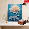 Набор для DIY-рисования жемчугом без рамки «Элегантное цветение розы» 3D-картина из блестящих бусин на холсте Расслабляющее рукоделие для взрослых Декор для стены дома Подарок