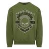 Мужской пуловер Harley-Davidson с круглым вырезом и принтом Willie Skull, цвет Military Green, полиэстер/хлопок