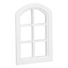 Dollhouse Windows Mini Miniature Dollhouse Arched Window Furnishings with 6 PanesWhite