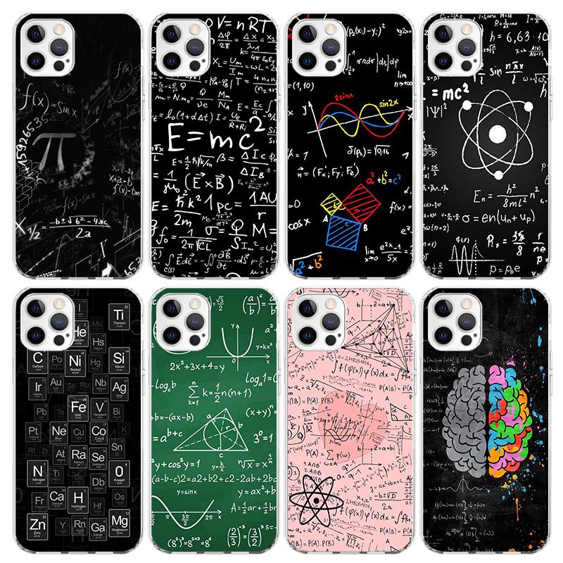 Physics Chemical Mathematics Phone Case For iPhone 17 Air 11 13 Mini 14 15 Plus 16 12 Pro Max 16E SE 7 8 Pattern Soft TPU Back C