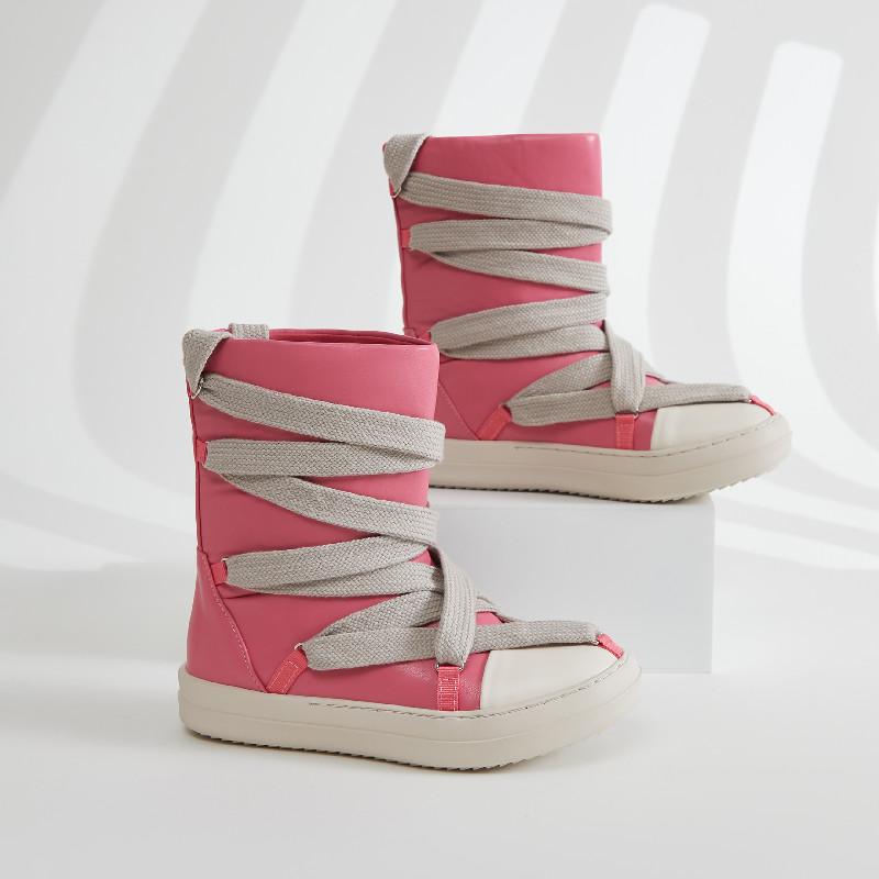 High Top Sneakers Platform Corss Tied Men's Casual Boot Shoes Women Sneakers Designed Causal Flats Ankle Botas Size 44