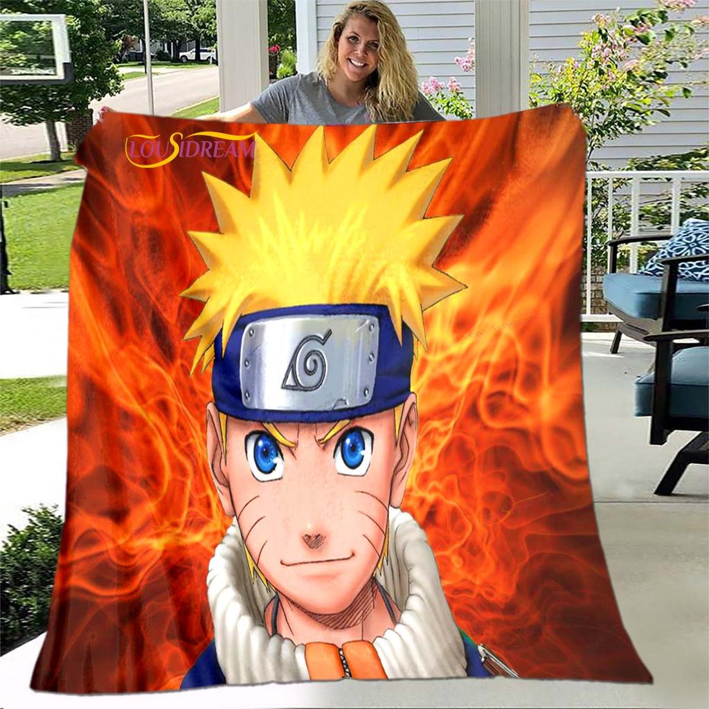 Super Clear 3D Naruto Bed Blanket Office Home Hiking Picnic Thick Quilt Fashionable Bedspread Flannel Blanket