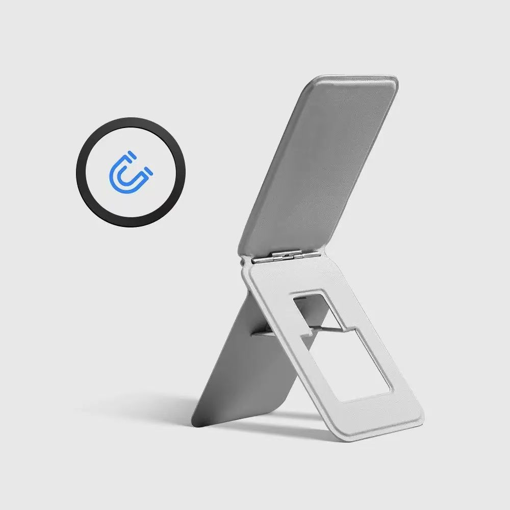 Magsafe Складной Картхолдер Магнитный Держатель для Мобильного Телефона Apple 17 Кожаный Многофункциональный Складной Стикер на Спинку Зажим для Карт