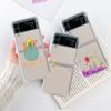 Прозрачный чехол для Samsung Galaxy Z Flip 3 4 5G Airbag Противоударный чехол для телефона ZFlip3 ZFlip4 Роскошный чехол с рисунком Маленького принца