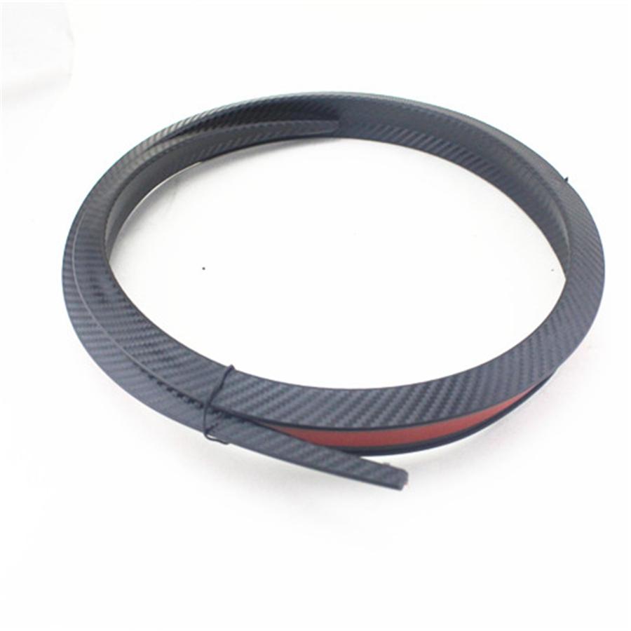 51" Carbon Fiber Look Car Rear Spoiler Tail Trunk Roof Wing Lip Trim Sticker PU