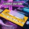 Custom Name Personalized Garfield Pattern Mousepad, Laptop PC Desk Mat, Decorative Desk Mat for Home Keyboard Pad Gift