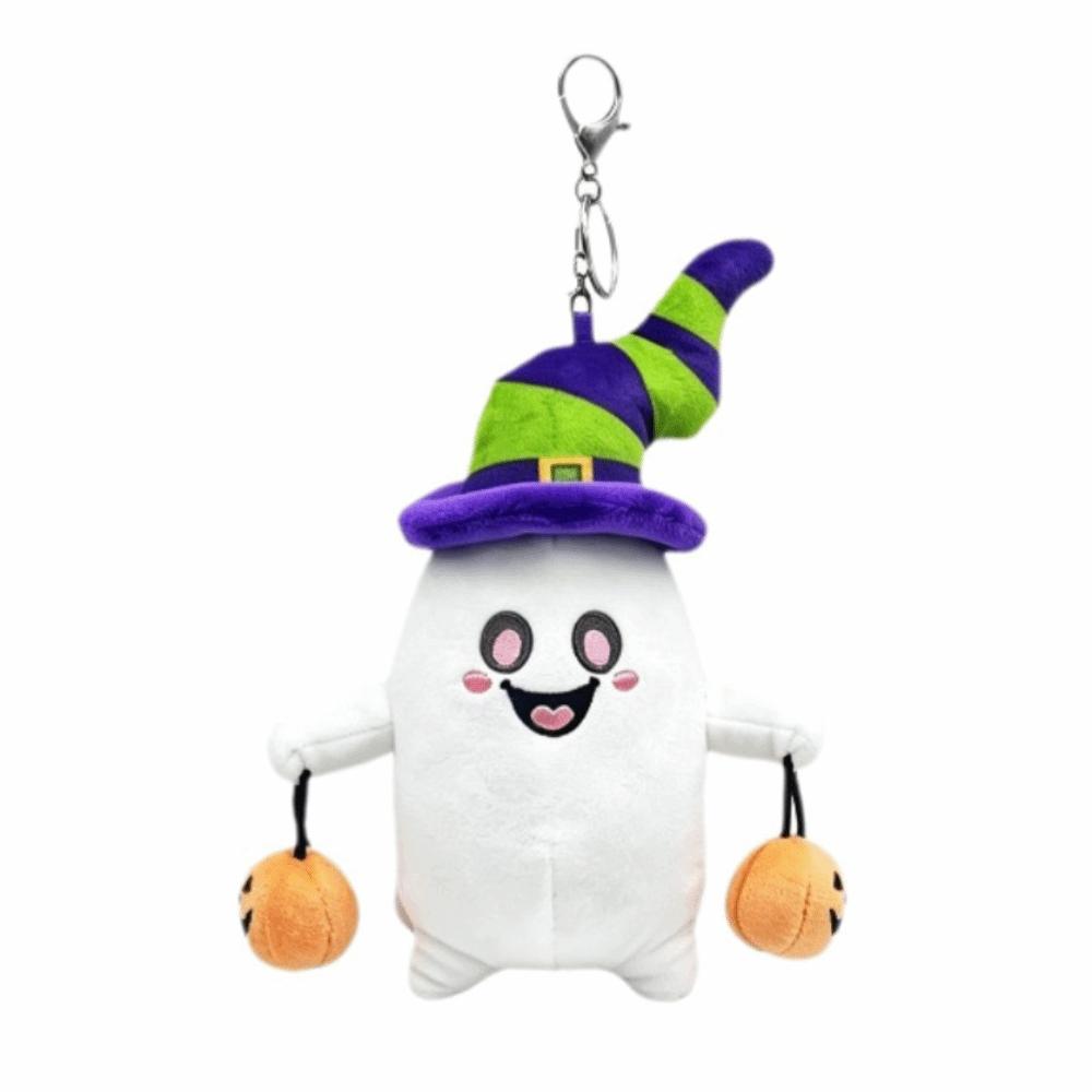 Kawaii Halloween Ghost Plush Keychain Funny Cartoon Plush Pendant Plush Toy Kids Gift