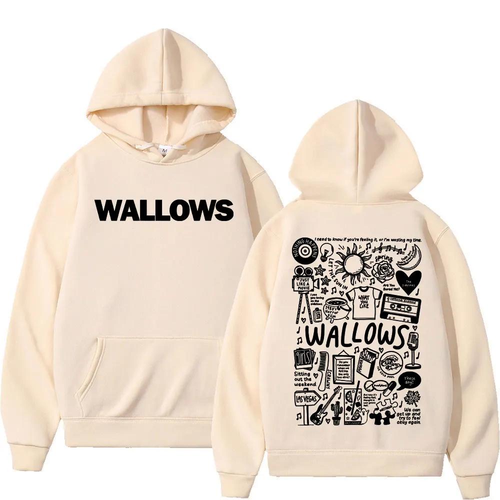 Осенне-зимние теплые худи с рок-группой Wallows Tour, мужские и женские модные ретро-худи с длинным рукавом