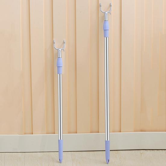 Штанга для одежды из нержавеющей стали U-образная вилка выдвижная телескопическая штанга крючок для подвешивания одежды с большой грузоподъемностью складная вешалка для одежды