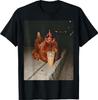 Chicken Drinking Iced Coffee Funny Chicken Lover Farmer T-Shirt