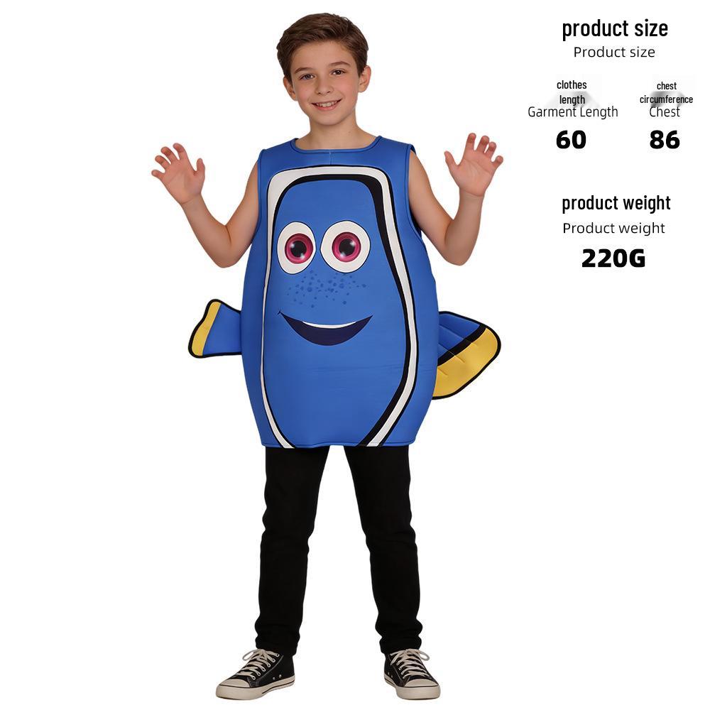 Kids' Clownfish Costume - Ocean Animal Cartoon Cosplay for Halloween