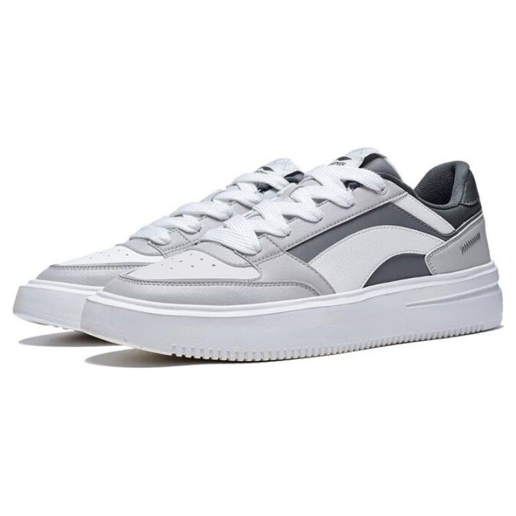 Li-Ning Starfall повседневные универсальные нескользящие износостойкие низкие кроссовки для скейтбординга мужские кроссовки серо-белые AGCT139-1