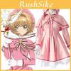 Очаровательный костюм для косплея Cardcaptor Sakura Kinomoto, розовое платье со шляпой для женщин
