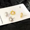 Light Luxury Niche French Retro Elegant Flower Pearl Earrings
