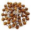 Wooden Rosary Beads Catholic Necklace 8mm Wooden Round Beads Jerusalem Rosary Cross Crucifix Virgin Mary Centerpiece with Certificate