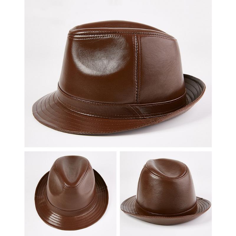 Мужская шляпа из овчины EFei с верхним слоем, осенне-зимняя винтажная шляпа из овчины для джентльмена, джазовая шляпа