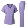 14 Colors Women Short Sleeve Nurse Uniform Hospital Doctor Workwear Scrubs Set Hospital Uniform Medical Nursing Scrubs Sets