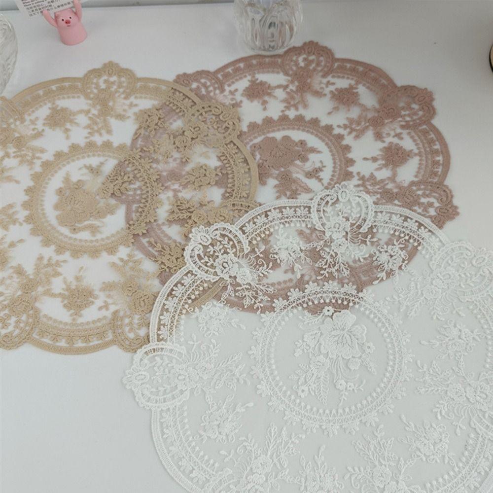 Салфетка Изоляция Обеденный Коврик Кухонные Принадлежности Скатерть Кружево Вышитая Подставка