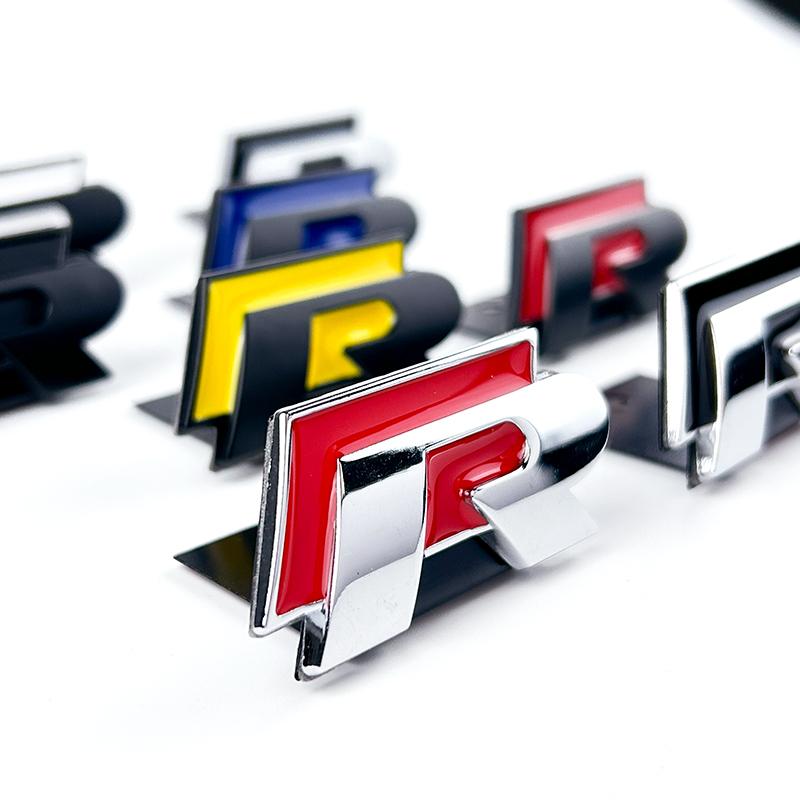 BSI1 For VOLKSWAGEN VW GTI 3D Metal R Badge Car Grill Emblem Stickers Decal For VW Volkswagen Jetta Bora Candy Golf Sagitar Magotan P