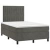 Cadre de lit avec matelas - Maison Exclusive - 120x200cm - Velours gris foncé - 2 places