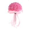 With Handle Engagement Home Decor Foam Roses Rose Bouquet Artificial Flower Bride Holding Flower