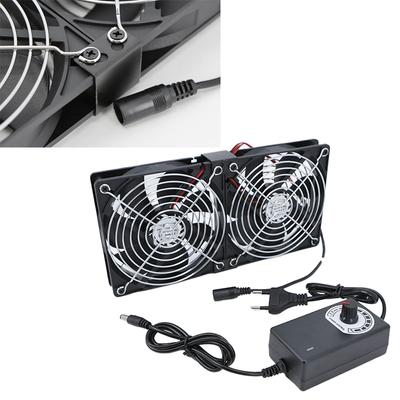 Комплект из 2 вентиляторов 120 мм 12 В для майнинг-машины BTC, рабочей станции, серверного корпуса, система охлаждения, вентилятор с адаптером 2700 об/мин 0,25 А