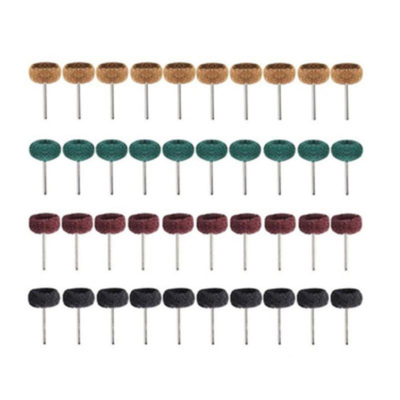 40 шт./компл. чистящих подушечек, комплект полировальных кругов, 1-дюймовый шлифовальный круг, удобный, практичный