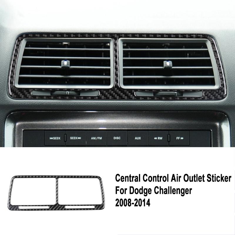 Углеродное волокно, автомобильный кондиционер, поворотная кнопка, наклейка на панель для Dodge Challenger 2008-2014, автодекор