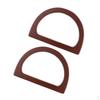 Wooden Purse Handle Bag Making of 2 , Brown, As Described