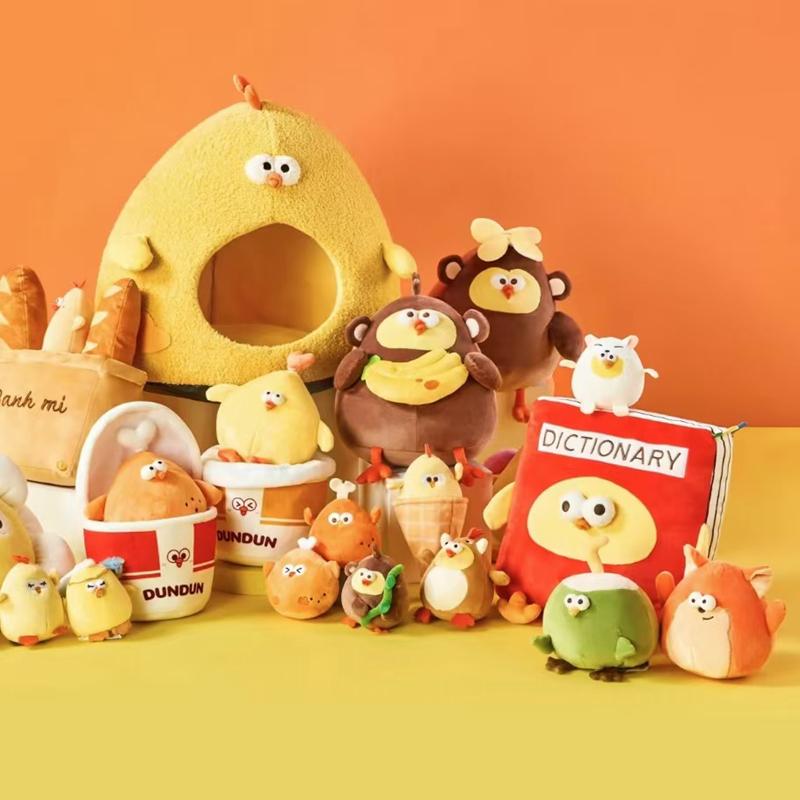 Kawaii Creative Chicken Plush Doll Pillow Cosplay Book Hamburger Pizza Food Plush Doll Christmas Tree Decor Gift For Boys Girls