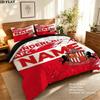 Custom Name,Sunderland A.F.C Pattern Bedding Home Decoration Birthday Gift ( 1 Duvet Cover + 2 Pillowcase, Without Core),fan Merchandise.