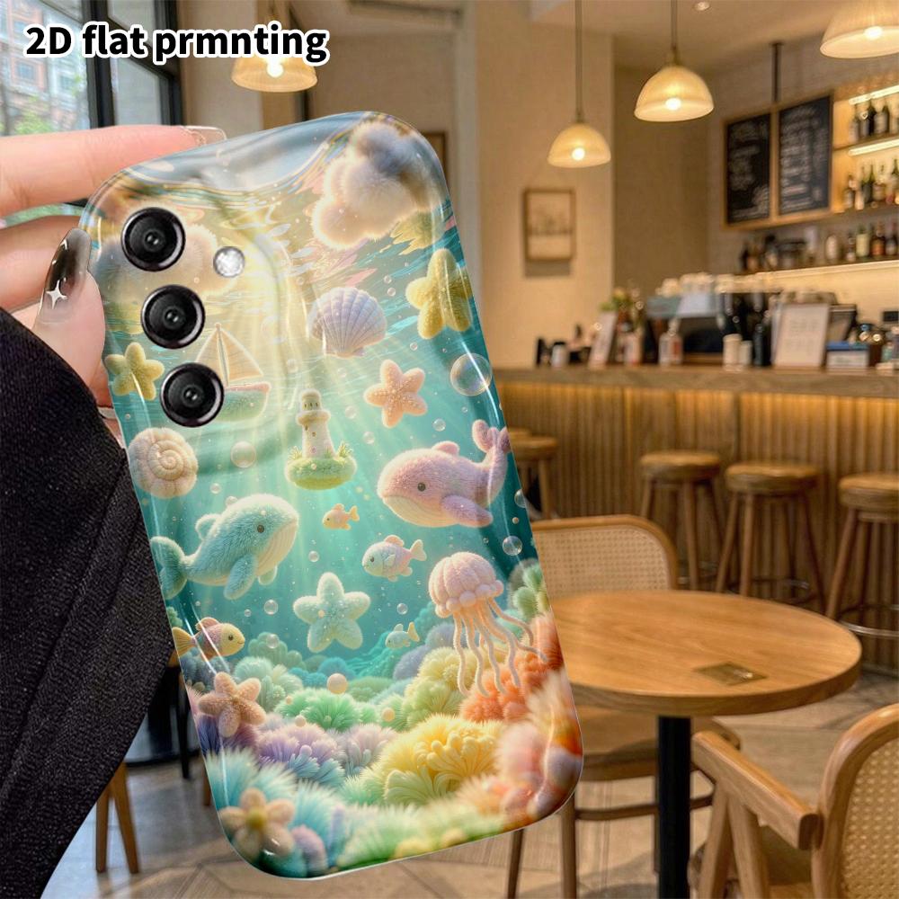 Чехол для телефона: 2D плоский, подходит для Samsung Galaxy A34 A35 M05 M06 S20 S22 S21 FE Plus 5G, подводный мир, идеальный подарок на Рождество и Хэллоуин