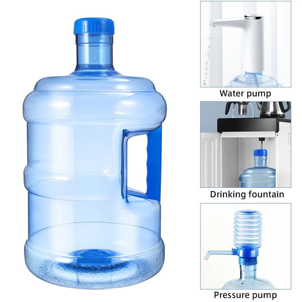 Water Bottle 5L/7.5L Portable Water Bucket Thick Mineral Water Storage Bucket Dispenser Barrel for Outdoor Camping