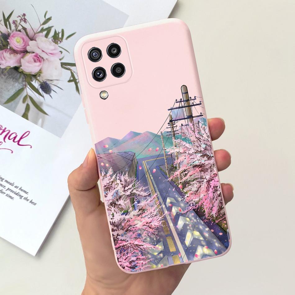Для Samsung Galaxy M22 F22 Чехол Samsung M22 F22 4G SM-M225F E225F Модный Дизайн Луны Мягкий Силикон Защитная Крышка Чехлы для Телефона