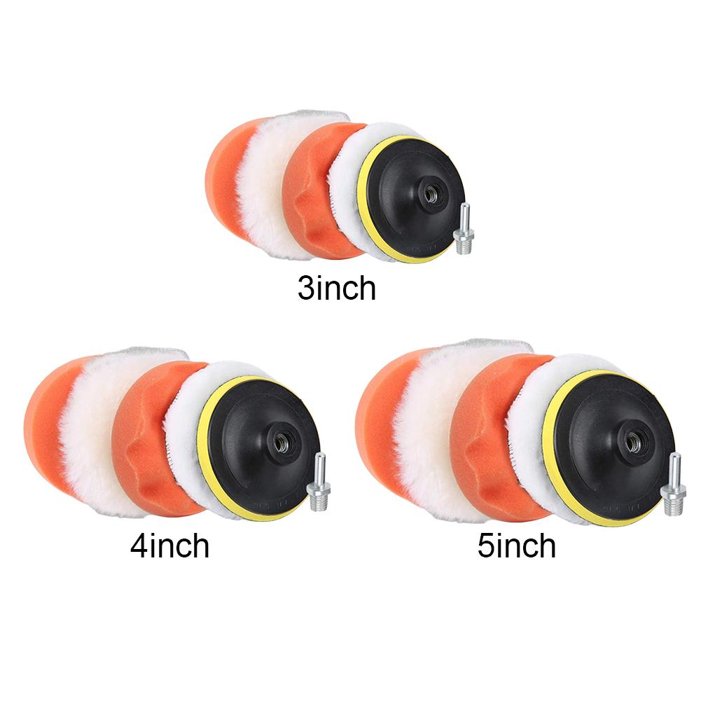 Набор полировальных падов для автомобиля 6 шт. 3/4/5 дюймов Абразивный диск Губки Полировальная машинка Детейлинг автомобиля Вощение Удаление царапин Губки