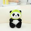 Adorable Panda Plush Toy With Frog Ice Cream And Bee Headpiece For Fun Gifts