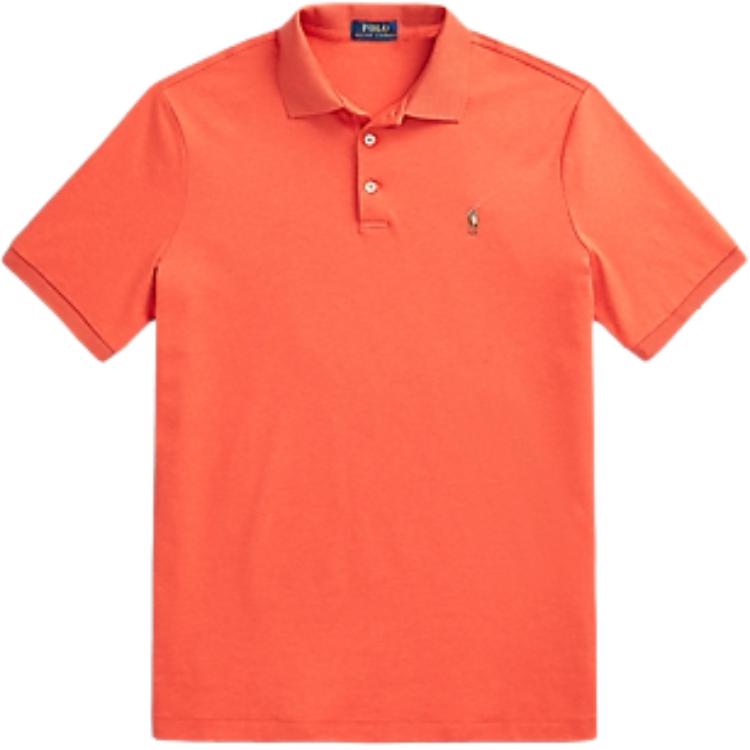 Polo Ralph Lauren SS26 Хлопок гребенной Однотонный Логотип Маленький Пони Вышивка Рубашка-поло с коротким рукавом Классическое издание Мужские топы 710660606-172