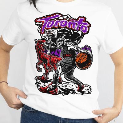 Графическая футболка Toronto Raptors НБА Баскетбольная Винтажный стиль Уличная одежда Ретро