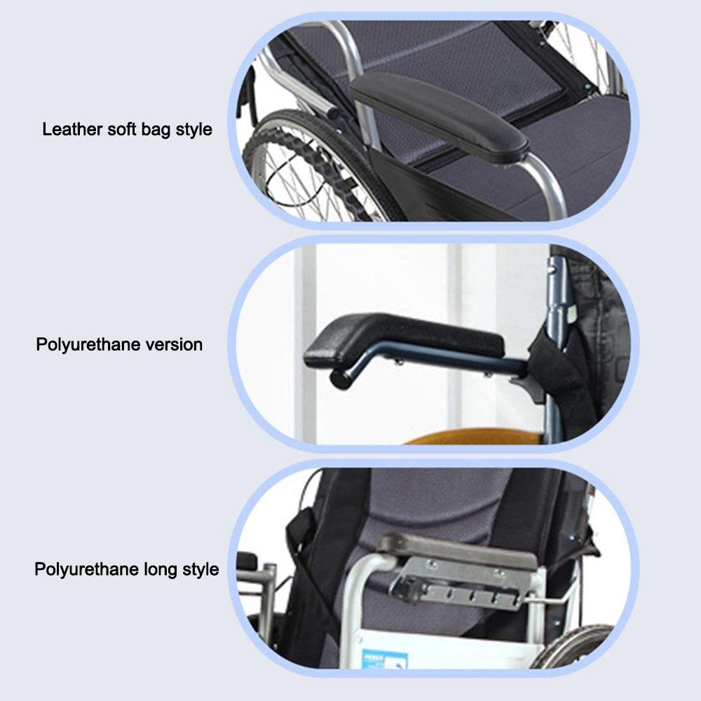 Сменные накладки на подлокотники инвалидной коляски, кожа, губка, подушка для сиденья, аксессуары для инвалидной коляски