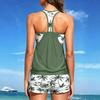 European & American Plus Size Tankini Swimwear - Slimming, High Elastic, Flaw-Hiding Two-Piece