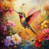 Diamond Painting Animal Bird Picture Of Rhinestones Mosaic Flower Hummingbird Decorative Paintings New Arrivals