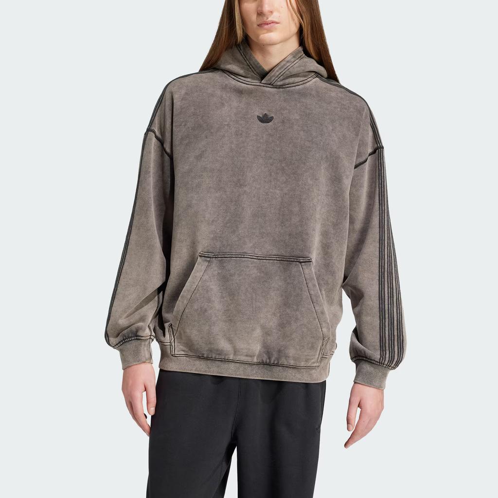 Adidas Премиальный худи Essentials с эффектом ретро-стирки, черный, мужской, уличная одежда JD0245